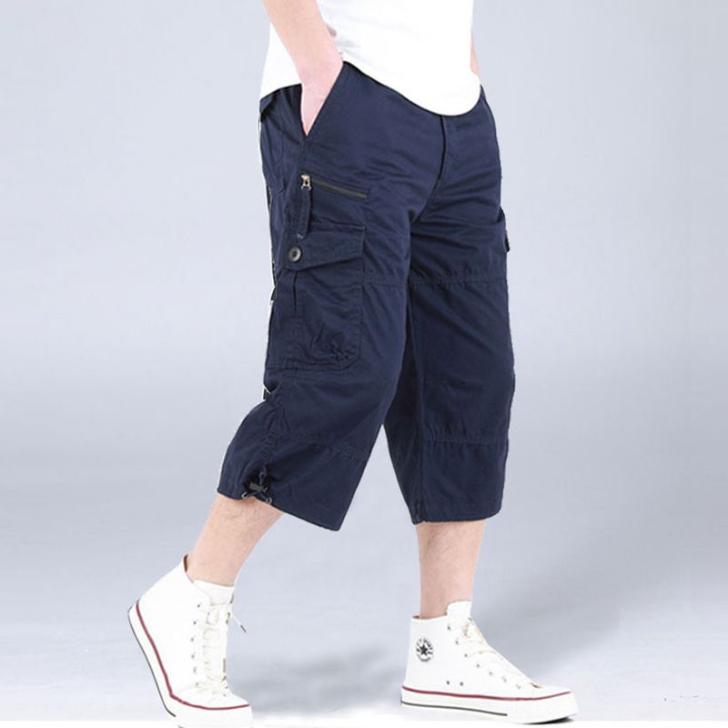 Loose Thin Men Multi Pocket Casual Shorts