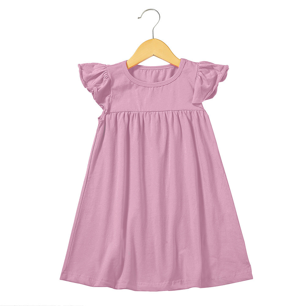 Girls Flying Sleeve Dress