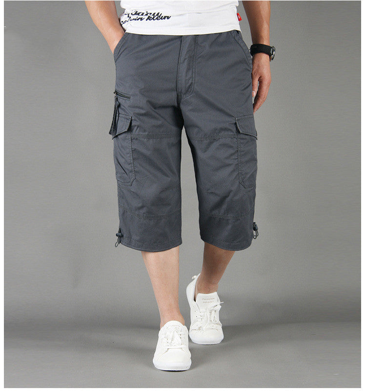 Loose Thin Men Multi Pocket Casual Shorts