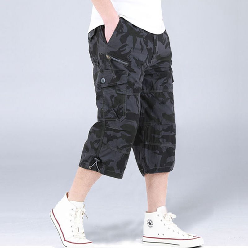 Loose Thin Men Multi Pocket Casual Shorts