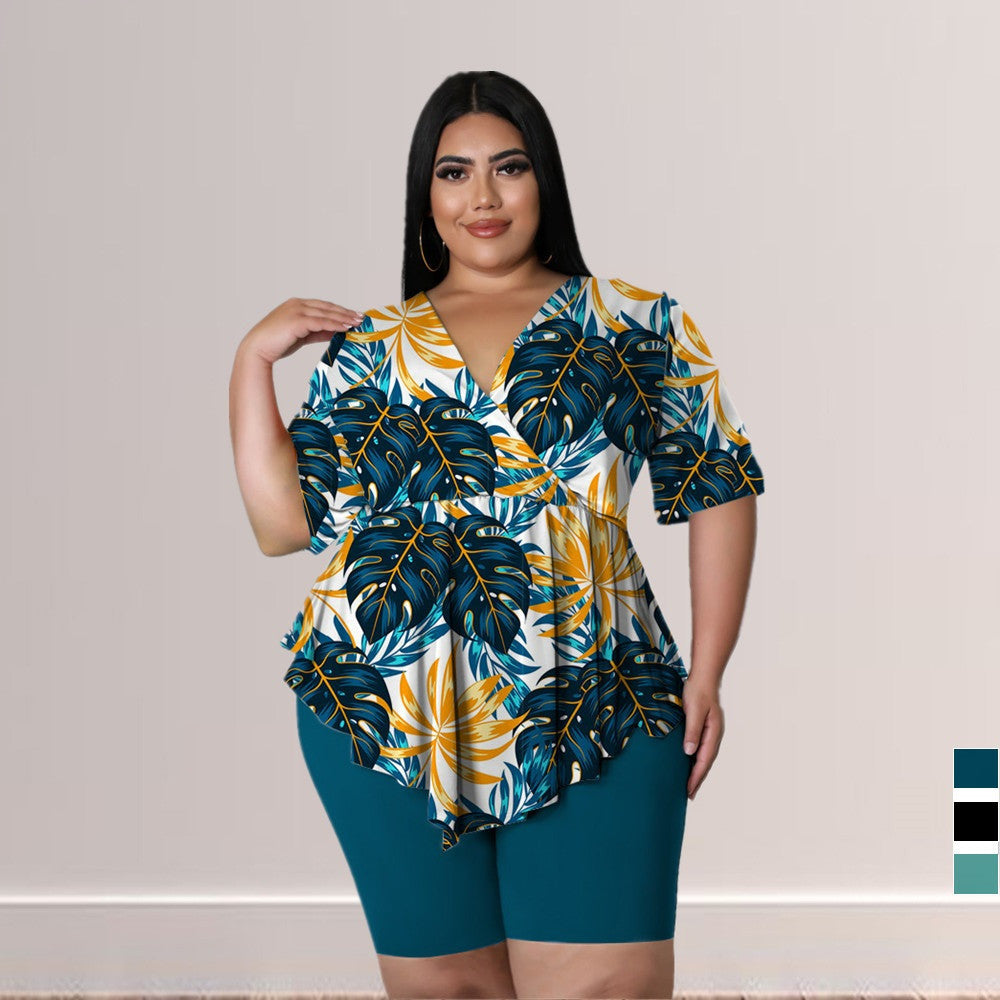 Bohemia Printed Sexy Outfit Plus Size