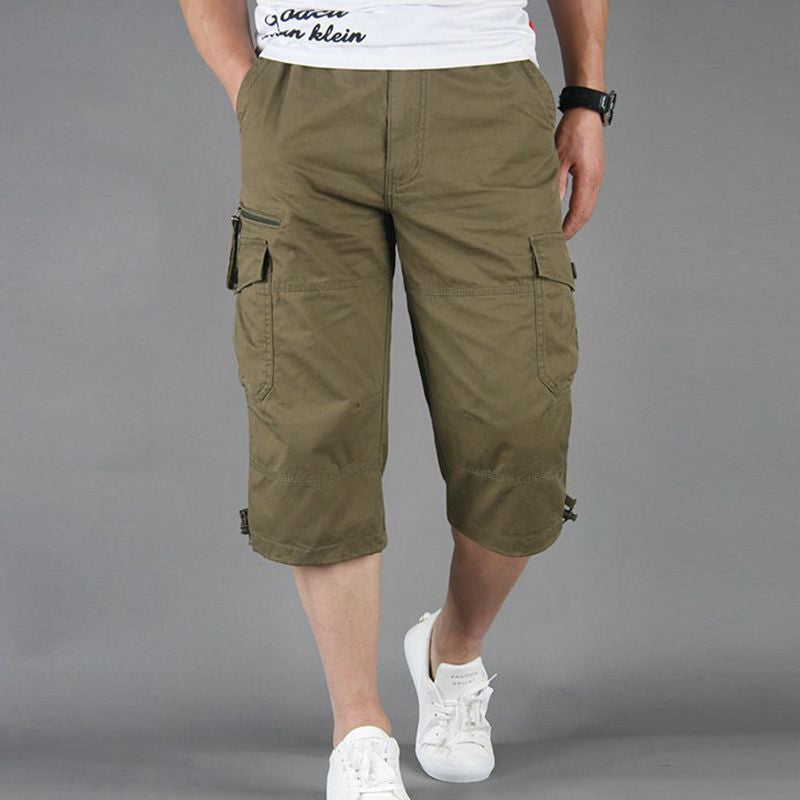 Loose Thin Men Multi Pocket Casual Shorts