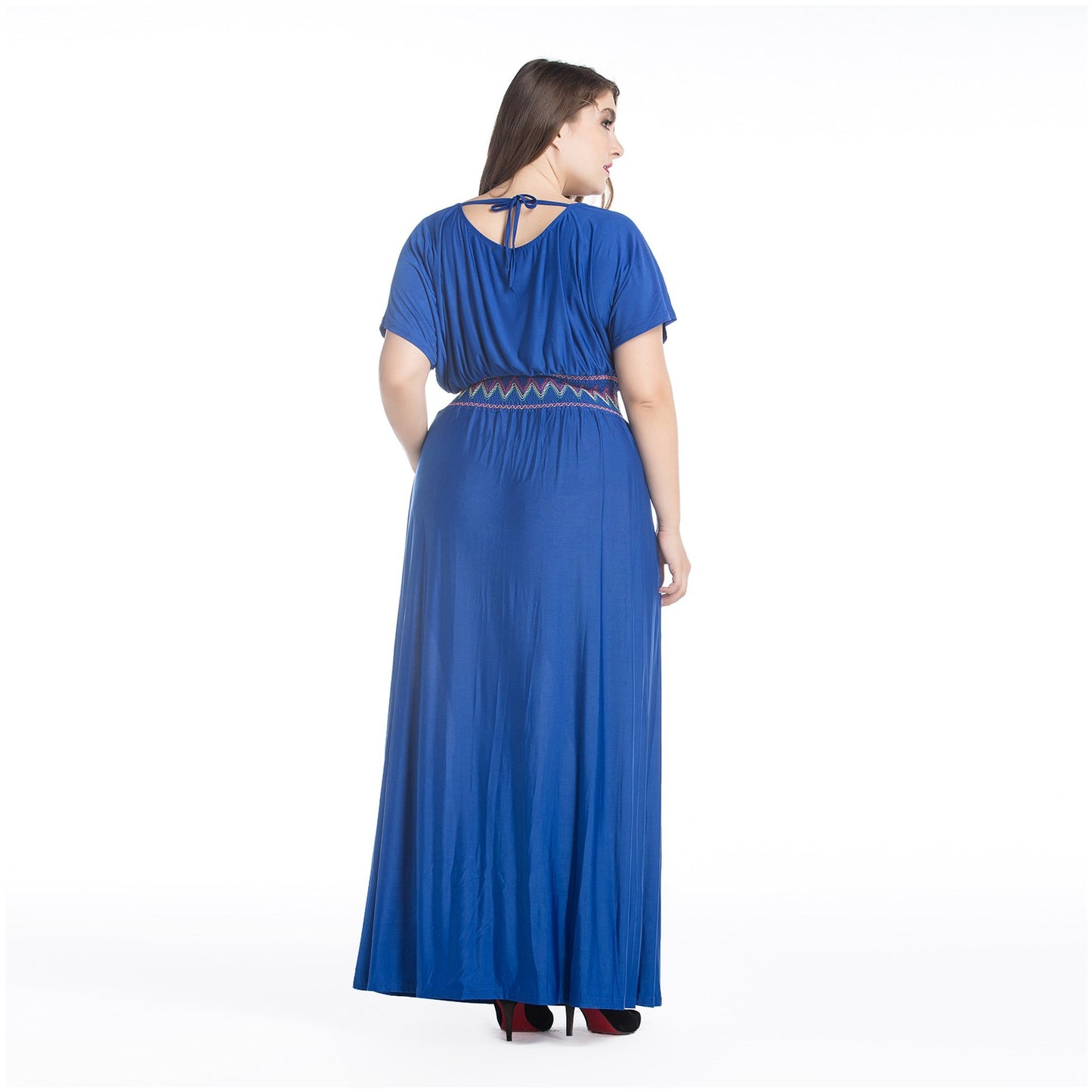 Retro Summer Plus Size Beach Ladies Silk Dress