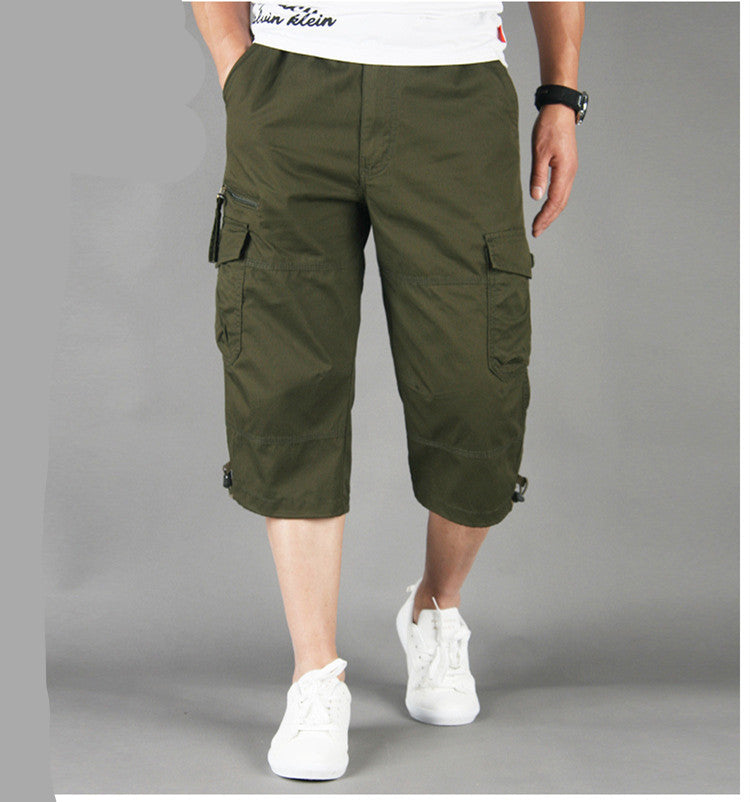 Loose Thin Men Multi Pocket Casual Shorts