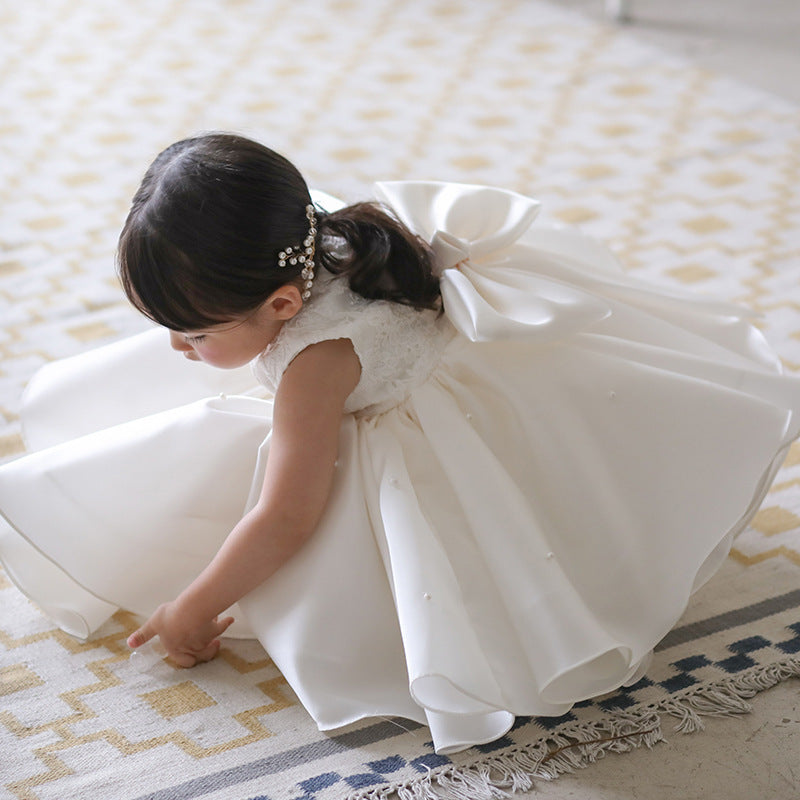 Wedding Little Flower Girl Dress White Girl