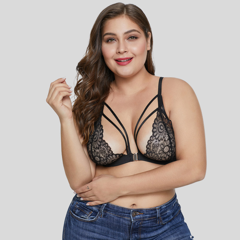 Lace Black Floral Plus Size Underwear