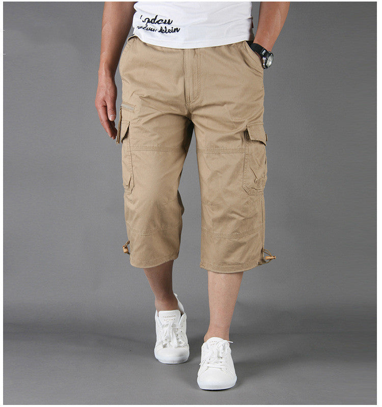 Loose Thin Men Multi Pocket Casual Shorts