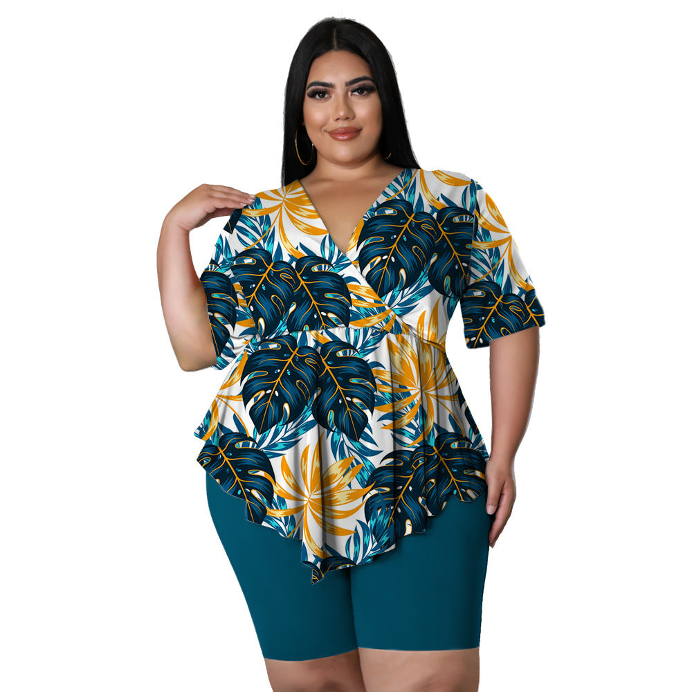 Bohemia Printed Sexy Outfit Plus Size