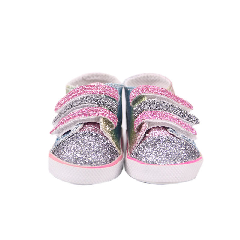 Premium 18-Inch American Girl Doll Shoes - 43cm Xiafu Doll Accessories with Stylish Small Leather Shoes